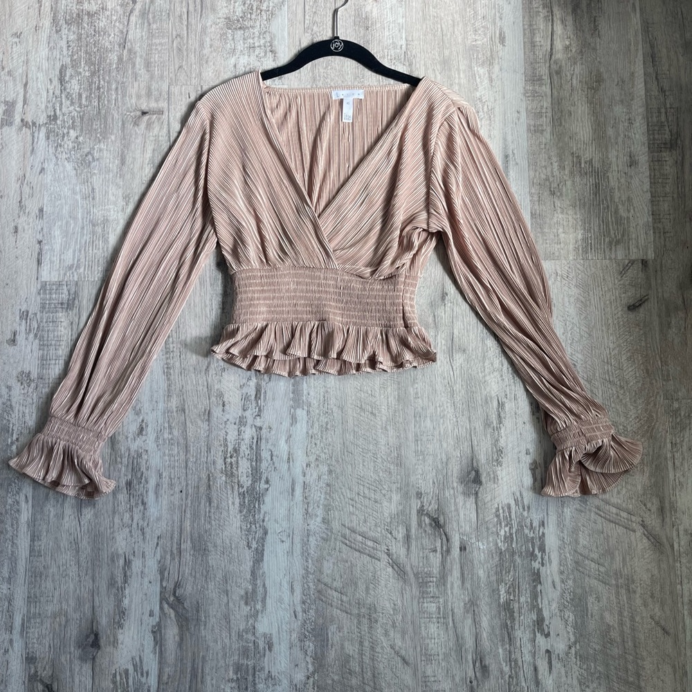 Tan cinched top